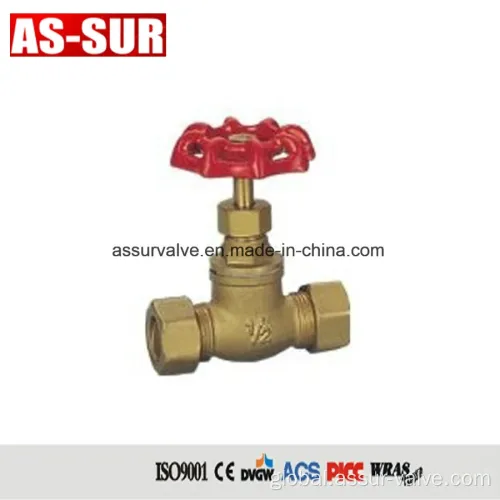 1/2 Inch Brass Stop Valves Copper Stop Cock Valves with Alum. Handle Factory